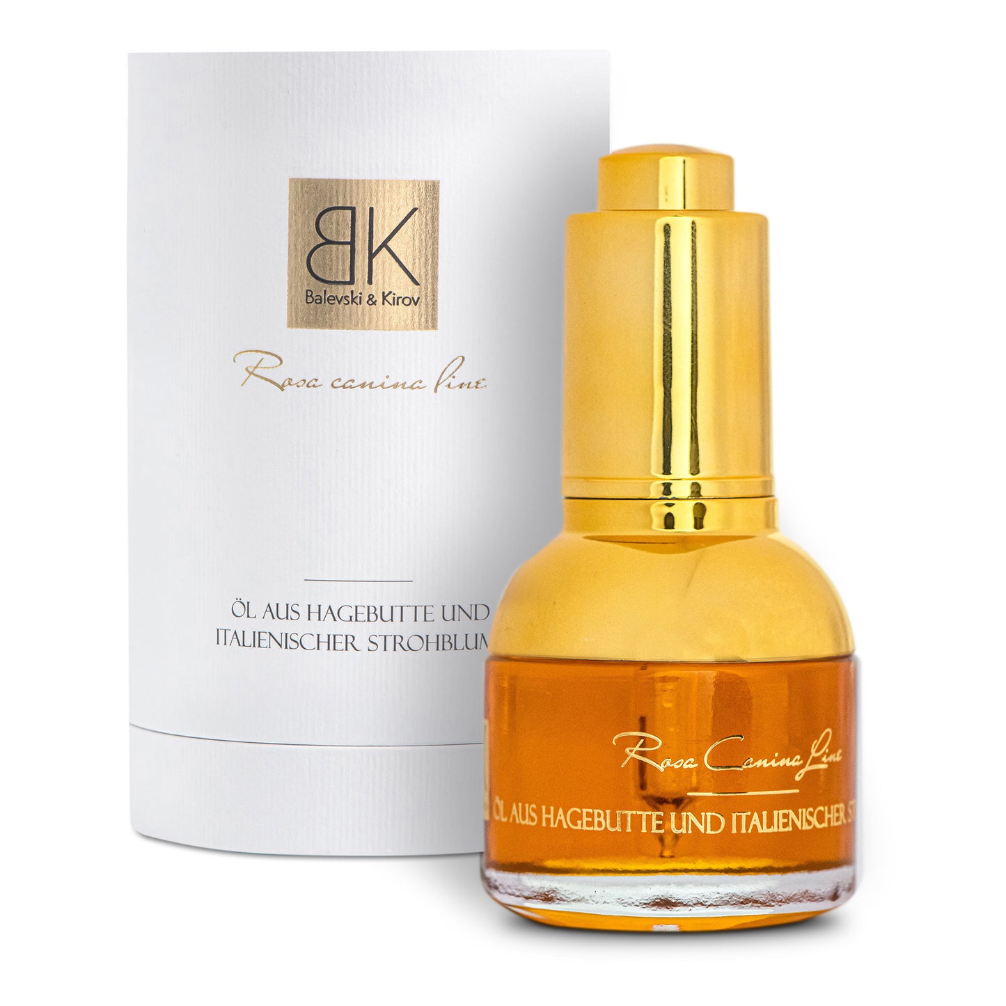 Kaltgepresstes Hagebuttenöl mit italienischer Strohblume 30 ml Premium Bio-Produkt