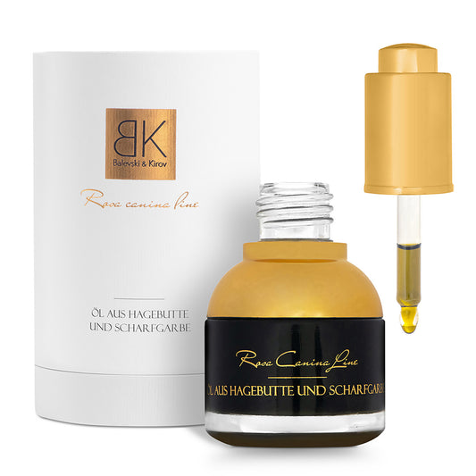 Kaltgepresstes Hagebuttenöl mit weißem Yarrowöl 30 ml Premium Bio-Produkt